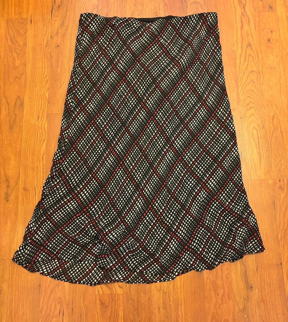 petite sophisticate Vintage 90s Skirt Polka Dot Black Business Casual Size 10
